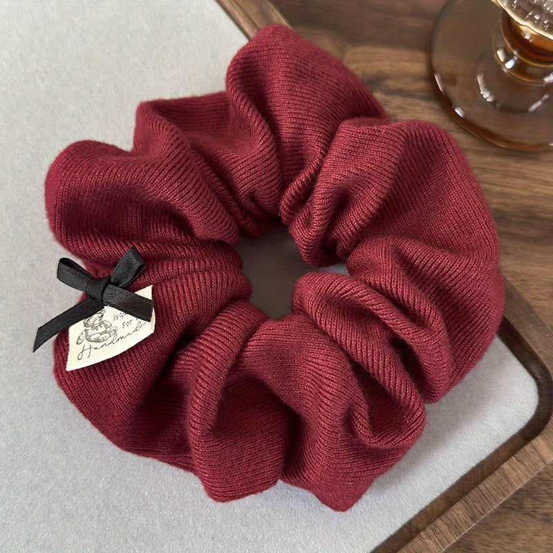 Cute Scrunchie Cute Single Soft Scrunchie Hair Tie with Bow Detail | 10+ Colors