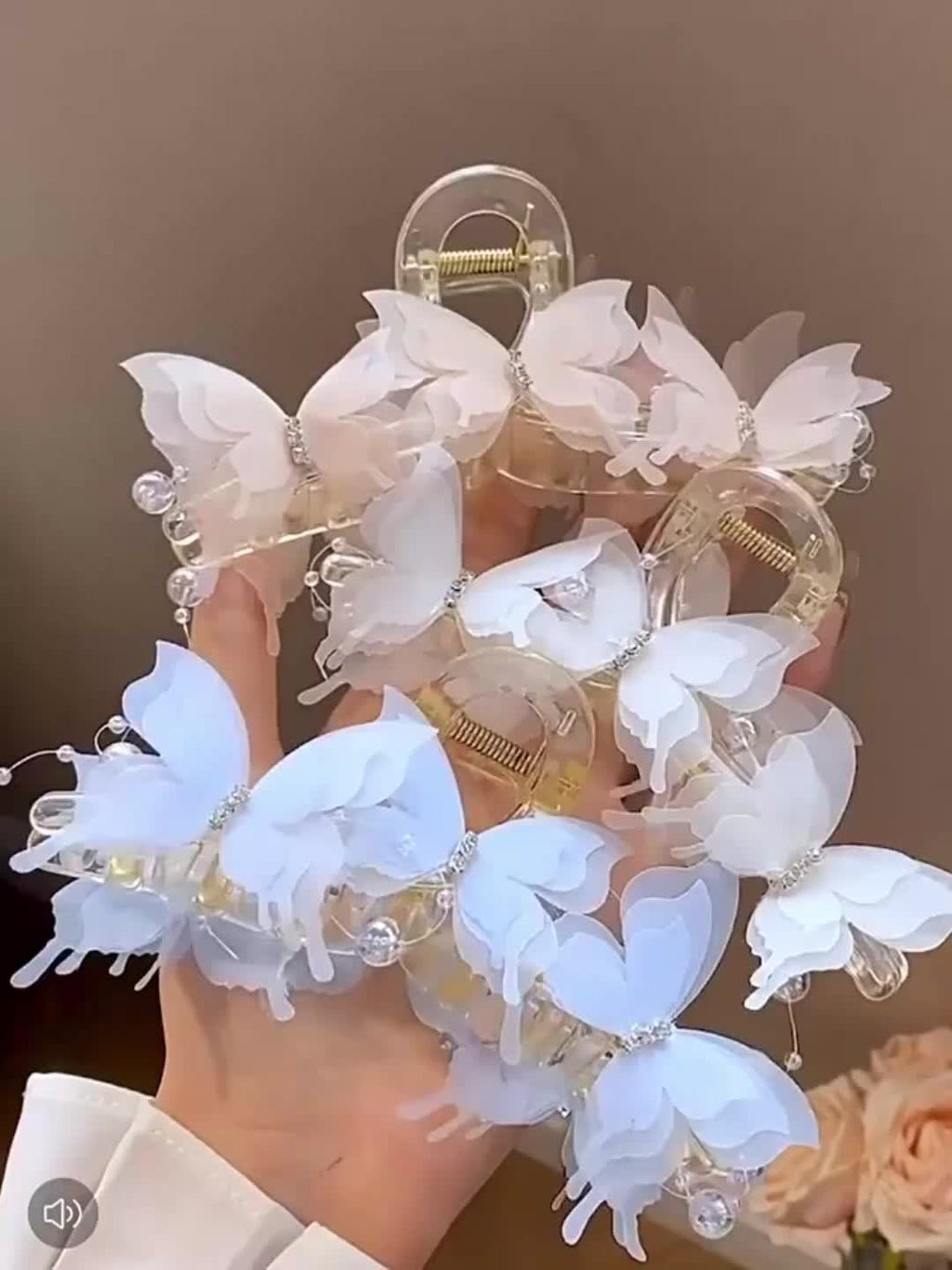 2pcs Chic Butterfly Hair Claw Clip - Elegant Resin Ponytail Holder for Women and, Cute Bow Design