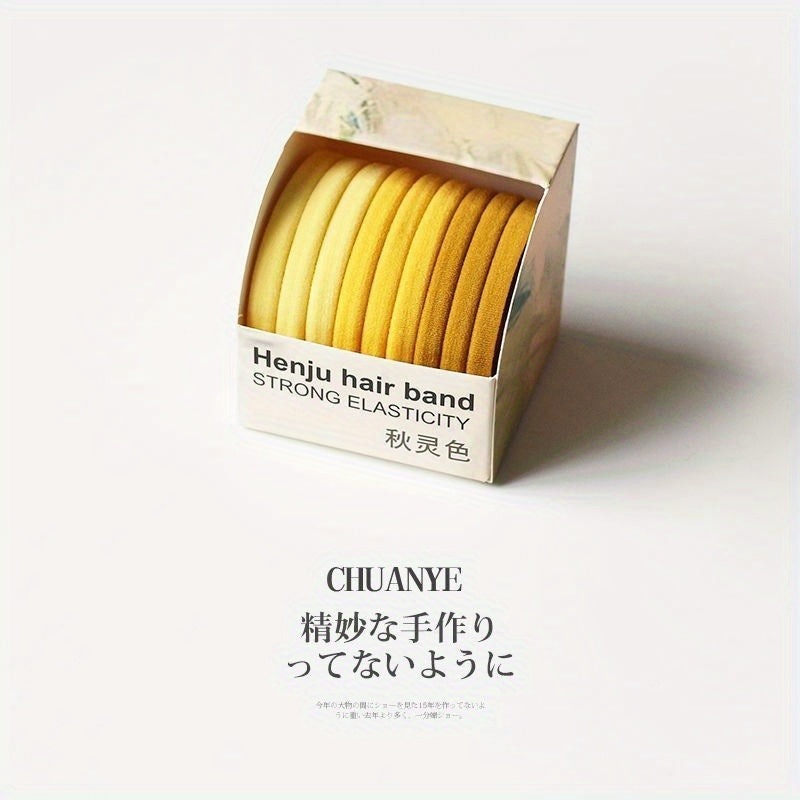 Kawano 9 Boxed Seamless Hair Rings 2021 New Temperament Hair Rope Simple Small Rubber Band Women'S Head Rope