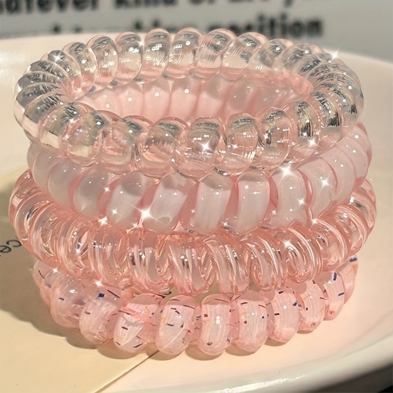 40-Pack Women's Phone Cord Hair Ties, High-Quality Summer Hair Bands, Versatile and Stylish