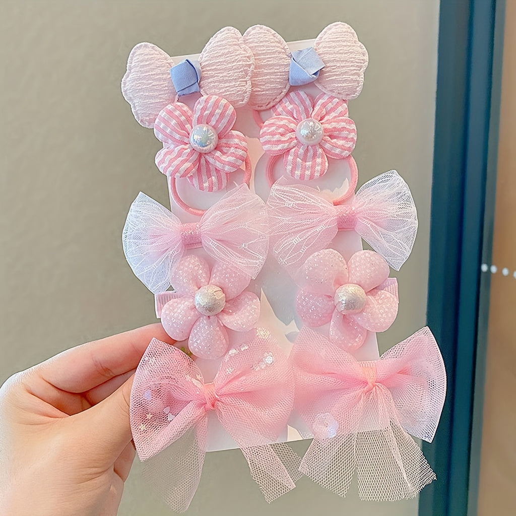 10pcs\u002F1 Sets Cute Bow Hair Accessories for Flowers Modeling Hair Clips Hairpins