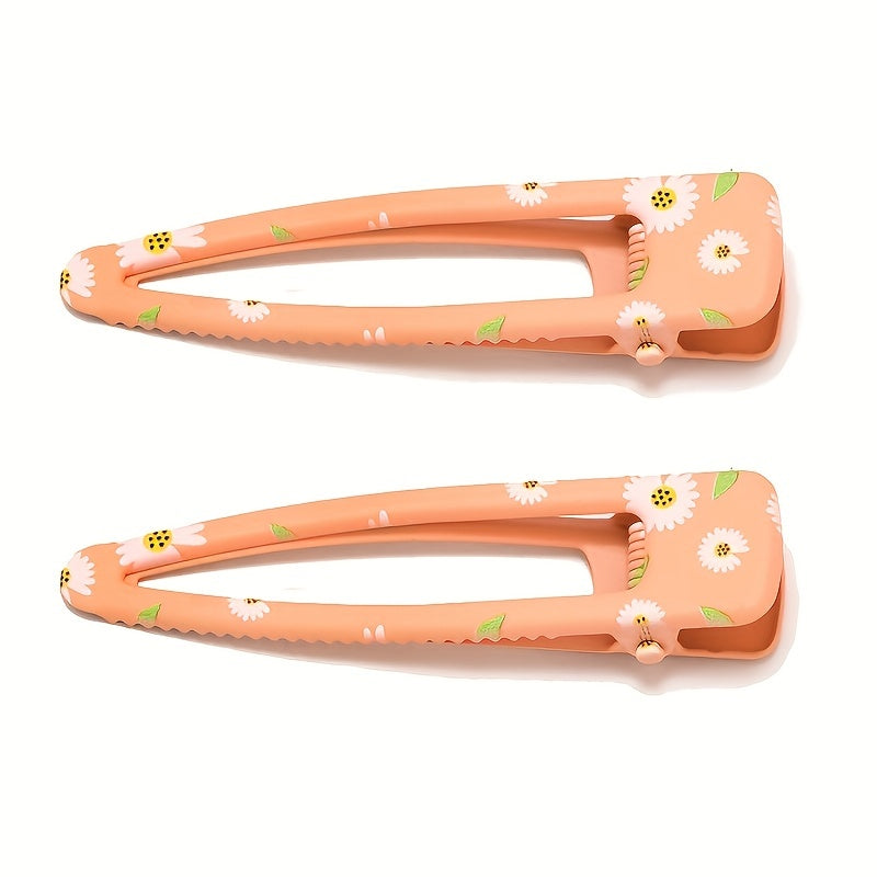 10-Pack Cute Minimalist Resin Hair Clips, Cartoon Font Shape, Solid Color Side Duckbill Clips