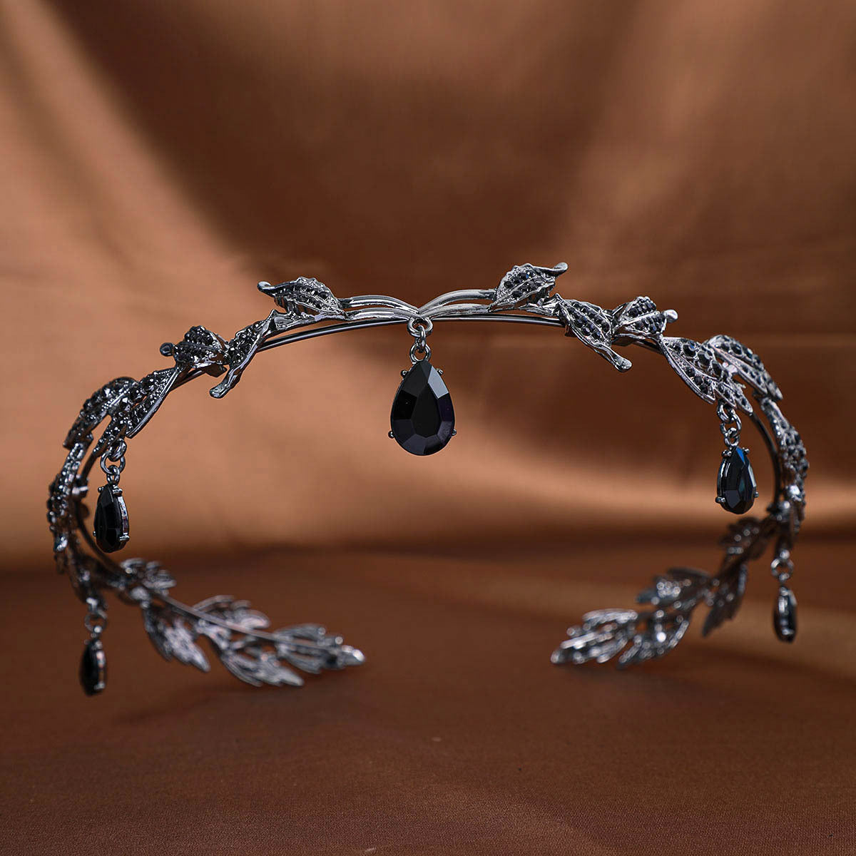 Luxury Handmade Floral Tiara Crown with & -Adorned Arch Design - Elegant Wedding