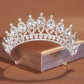 1pc Luxurious Rhinestone Bridal Tiara - Baroque Style Zinc Alloy Crown with Sparkling Gemstones
